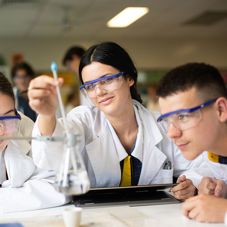 High School Chemistry Students at ILC Independent Private School Sunshine Coast