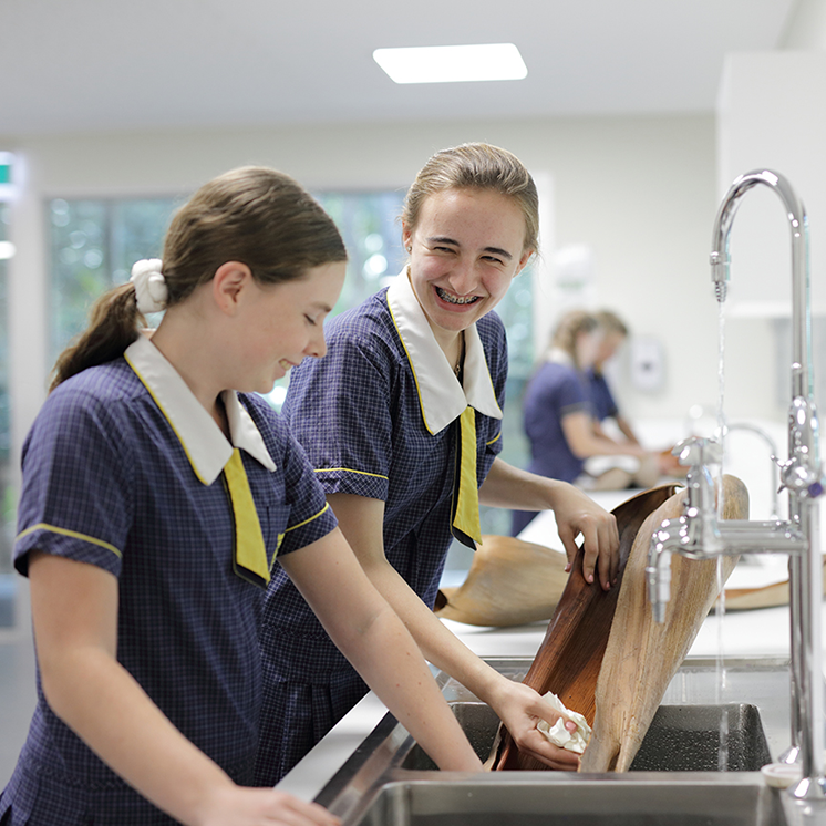 Schools Sunshine Coast - Girls Working at our Eco Learning Centre at our Buderim Campus