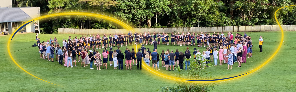 The Rite Journey - Year Nine Students Gather on the Oval to Undertake their Journey from Childhood to Adulthood