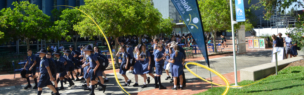 Immanuel Lutheran College Facilities - Kids heading to Voices on the Coast Writers Festival
