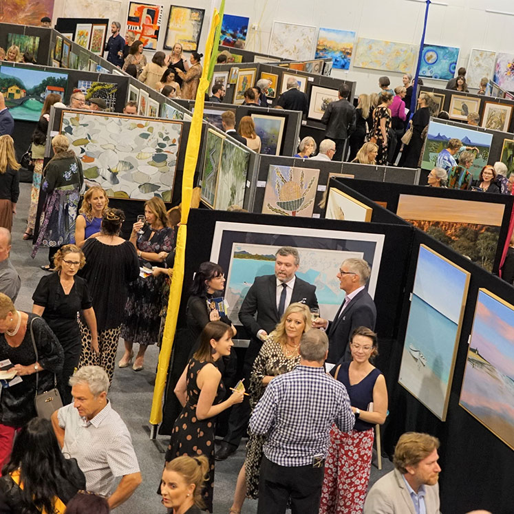 Immanuel hosts the largest art festival on the Sunshine Coast - picture of the gallery floor