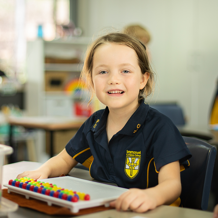 Primary School Student doing Maths at ILC Independent Primary School Sunshine Coast